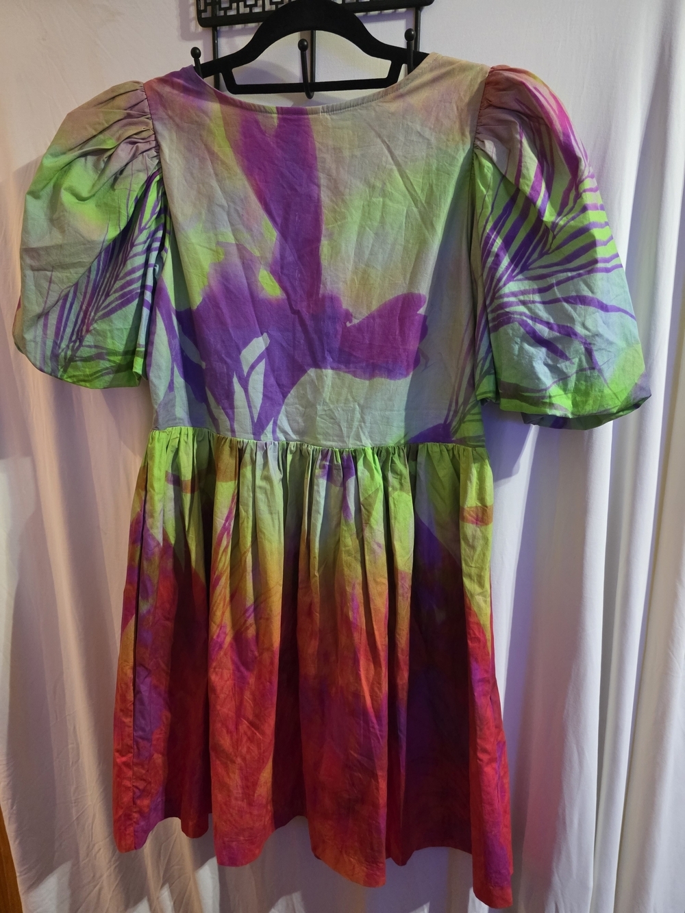 NWT Anthropologie Plenty Tracy Reese Puff Sleeve Floral Mini Dress XS - Picture 4 of 5